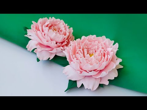 Видео: Взгляните на эти нежные пионы из фоамирана. DIY/peony from foamiran.