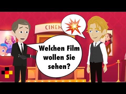Видео: Изучение немецкого языка | Поход в кино | Диалог на немецком языке с субтитрами