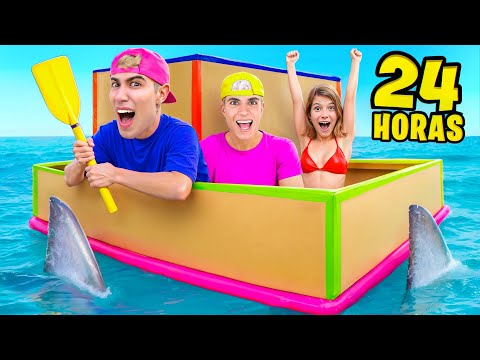 Видео: 24 ЧАСА В КАРТОННОМ БУНКЕРЕ !!