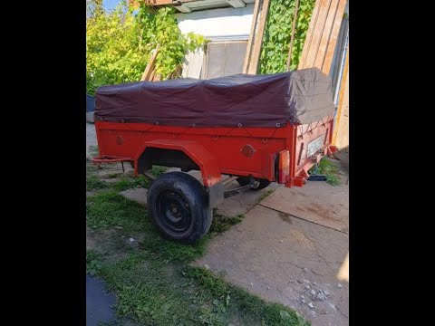 Видео: Прицеп САЗ 8299 для НИВЫ. Обзор. Размещение легкового прицепа в гараже.