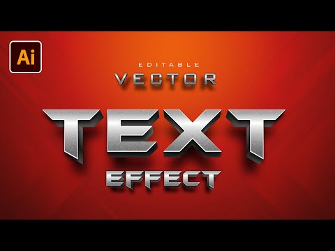 Видео: Как создать редактируемый векторный 3D-текст с текстурой матовой стали в Adobe Illustrator