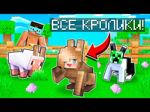 Видео: 😱 Майнкрафт но ВСЕ МОБЫ КРОЛИКИ! (супер весело)