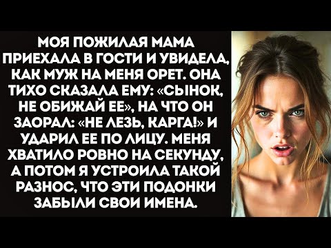 Видео: «Не лезь, карга старая!» — заорал муж и с кулака ударил мою маму, когда она за меня заступилась.