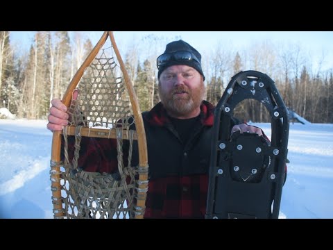 Видео: Современные и традиционные снегоступы в глубоком снегу