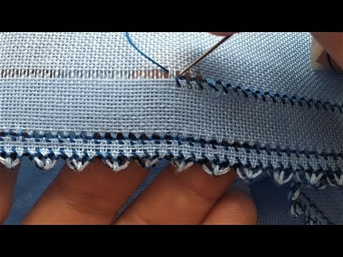 Видео: Зубцювання | Мережка жучок| Ажурна кайма| Hand Embroidery|