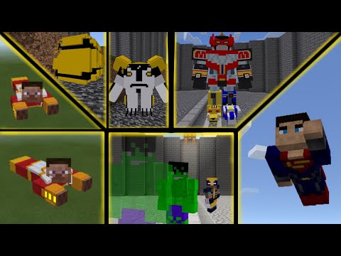 Видео: Супергерои в мобильном майнкрафте! Лучшие моды.