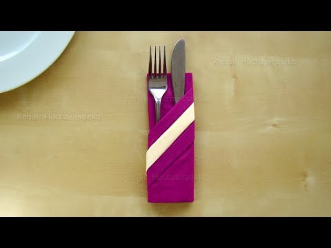 Видео: Как сложить салфетки Кармашек - DIY
