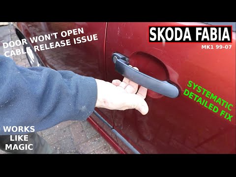 Видео: SKODA FABIA Дверь застряла, не открывается (Mk1 99-07)