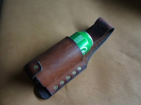 Видео: Работа с кожей. Кобура для бутылки.