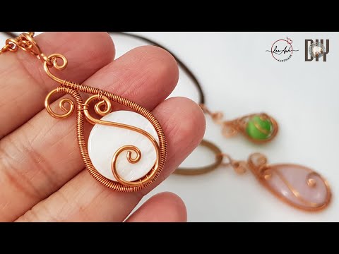 Видео: Водяная подвеска - простой способ обернуть камни без отверстия 525