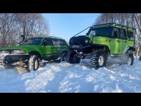 Видео: УАЗ Халк🦖 новые Колеса🛞 испытания в снег ❄️ #4x4 #offroad #v8 #2uzfe #uaz #hulk #халк