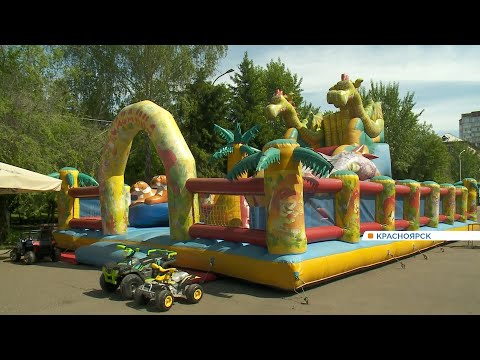 Видео: Большинство уличных батутов в Красноярске работают незаконно