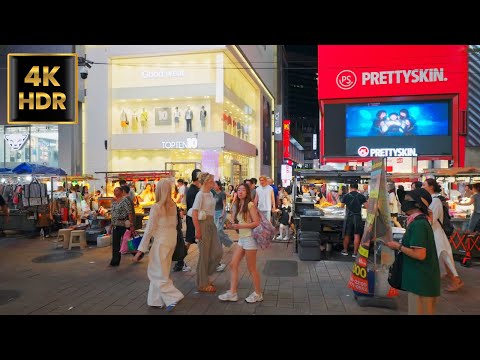 Видео: Прогулка по Сеулу в формате 4K в субботу вечером — Мёндон / Чонно / Чхонгечхон | Корея