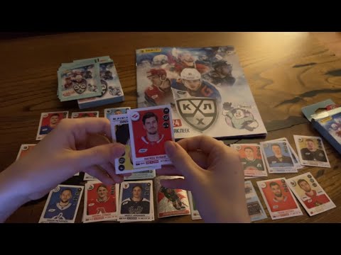 Видео: ASMR распаковка наклеек КХЛ шепотом, клеим стикеры в альбом🏒| ASMR unpacking | KHL stickers|whisper