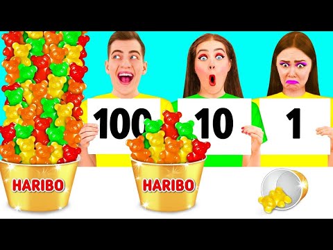 Видео: 100 Слоев Еды Челлендж | Смешные Ситуации с Едой от PaRaRa Challenge