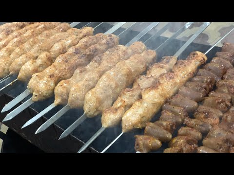 Видео: КУРИНЫЙ ЛЮЛЯ КЕБАБ. ШАШЛЫК ИЗ КУРИНЫХ СЕРДЕЧЕК!!!!!!!