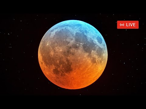 Видео: Полное лунное затмение 7/8 сентября 2025. Прямой эфир