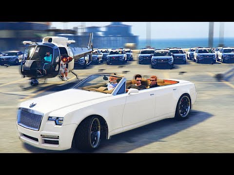 Видео: GTA 5 COPS & ROBBERS - 30 ПОЛИЦЕЙСКИХ АВТО И ВЕРТОЛЕТ В ПОГОНЕ ЗА РОЛС РОЙСОМ НАБИТЫМ ДЕНЬГАМИ!