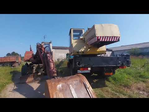 Видео: Устраняем протечки масла с цилиндров эскаватора. Монтируем шлагбаум краном КС3575А.