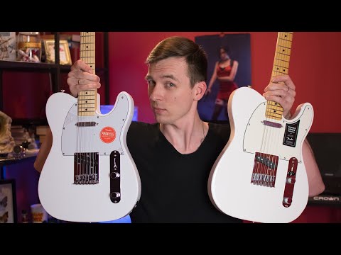 Видео: ОБЗОР БЕЛОСНЕЖКИ! SQUIER AFFINITY VS FENDER MEXICO PLAYER