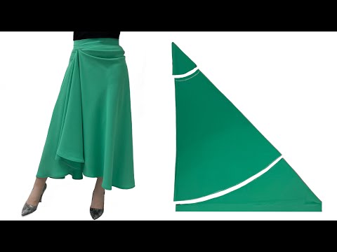Видео: Как это может быть так просто, такой потрясающий дизайн юбки! Учебник по кройке и шитью