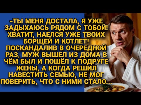 Видео: Ушёл к подруге жены после ссоры, а вернувшись, не поверил, что стало с семьёй...