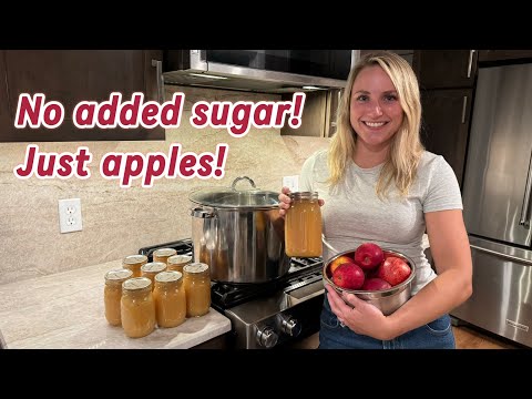 Видео: Как приготовить яблочное пюре без сахара и поместить его в водяную баню — шаг за шагом