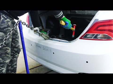 Видео: ⛓ Вытяжка задка БЕЗ замены Hyundai Solaris. 🔨 Рихтовка крыла.