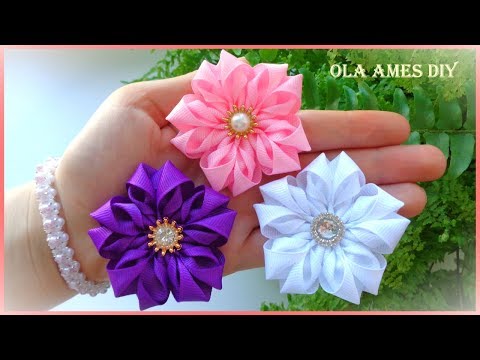 Видео: 😍Ух ты! Такие Красивые ЦВЕТЫ из ЛЕНТ за 5 МИНУТ ❤️️DIY Ribbon Flowers/ Flores de Fita/Ola ames DIY