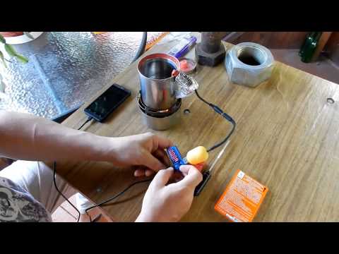 Видео: Термоэлектрогенератор походный тестовые испытания 2