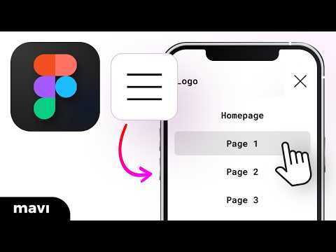 Видео: Создание функциональной навигации по меню гамбургера в Figma (урок)