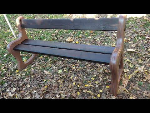 Видео: Лавочка из бетона и дерева. Ч. 2 сиденье из дерева /Скамейка / Handmade