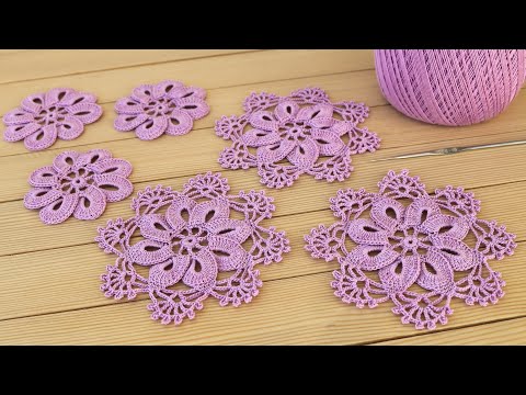 Видео: Простой ЦВЕТОК в цветочном мотиве ВЯЗАНИЕ КРЮЧКОМ мастер-класс Crochet Easy Flower Motif