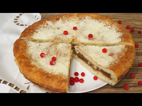Видео: Сладкий пирог в духовке. Тесто сдобное дрожжевое. Рецепт начинки из калины.