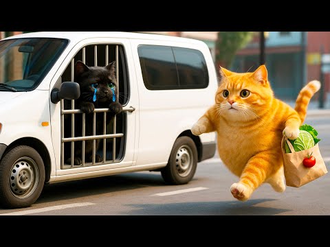 Видео: Мама-кошка спасла котёнка от ловца животных