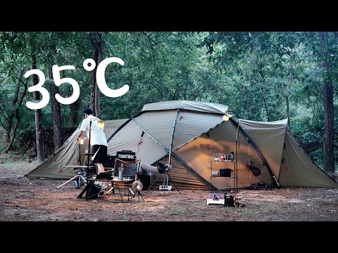 Видео: Палатка короля в конце плохой погоды! Первый запуск нового оборудования, лучшая летняя обстановка