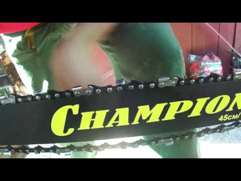 Видео: Обзор цепной электропилы CHAMPION 324N-18. Browse electric saw CHAMPION 324N-18.