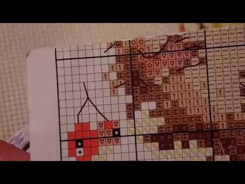 Видео: №9 . Back Stitch (бэкстич) дробный. Уроки вышивания