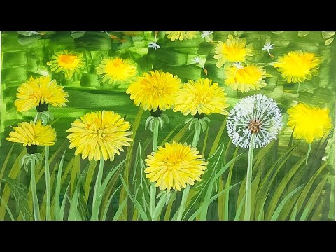 Видео: Как нарисовать ОДУВАНЧИКИ. Подробный урок.