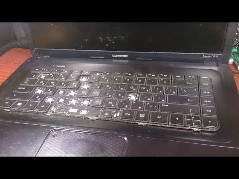 Видео: Ноутбук Compaq CQ58, замена клавиатуры.