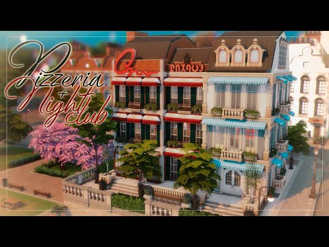 Видео: Пиццерия 🍕 Ночной клуб 🍻| Симс 4: Строительство | Pizzeria & Night Club | The Sims 4: Speed Build