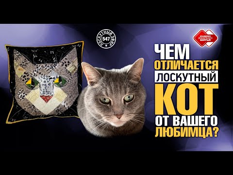 Видео: Лоскутный эфир 547 Как сделать подушку «Кот» собственными руками? Портрет вашего любимца в лоскутах