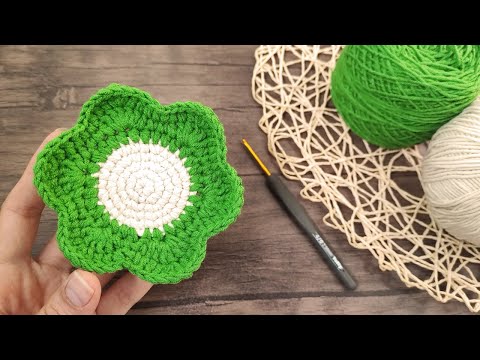 Видео: 🌸 Забавный вязаный крючком цветок (идеи вязания крючком) (пошаговое руководство)