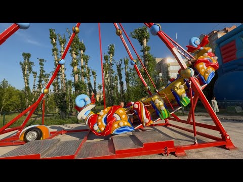 Видео: Троя парк , парк аттракционов. Город Красноярск.Гоночные машинки. Веревочный городок.