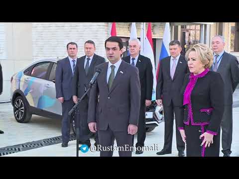 Видео: Рустам Эмомали и Валентина Матвиенко посетили школу имени Ю.А. Гагарина в Душанбе