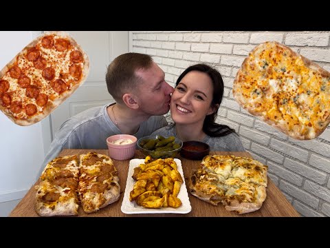 Видео: МУКБАНГ ПИЦЦА ПЕППЕРОНИ 4 СЫРА КАРТОФЕЛЬ ПО ДЕРЕВЕНСКИ СОУСЫ