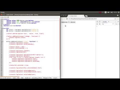Видео: Работа с выпадающем списком select на JavaScript