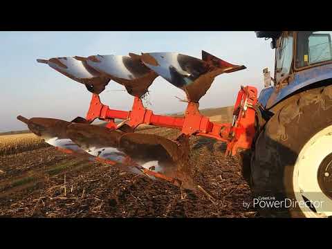 Видео: Пахота на 29-30см. New Holland TD5.110 and Optikon.