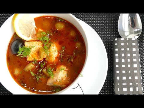 Видео: Рыбная солянка. Рецепт приготовления очень вкусного и быстрого рыбного супа