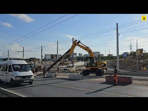 Видео: Строительство развязки Вакуленчука – ПОР – Фиолентовское ш. Подготовка к укладке асфальта